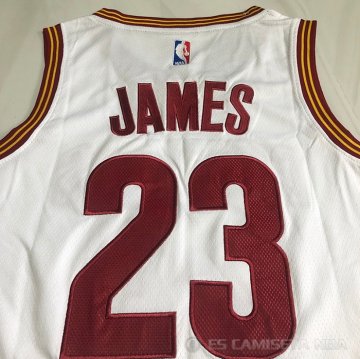Camiseta LeBron James #23 Cleveland Cavaliers Retro Blanco2