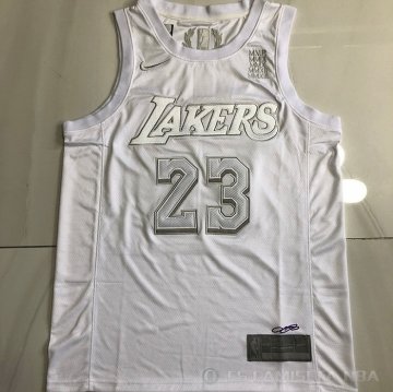 Camiseta LeBron James #23 Los Angeles Lakers MVP Blanco