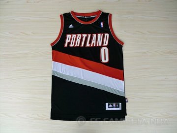 Camiseta Lillard #0 Portland Trail Blazers Negro