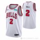 Camiseta Lonzo Ball NO 2 Chicago Bulls Association 2021 Blanco