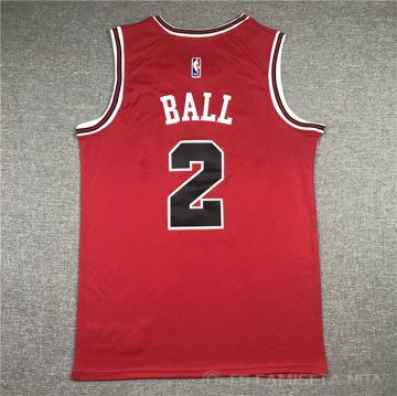 Camiseta Lonzo Ball NO 2 Chicago Bulls Icon 2021 Rojo