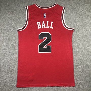 Camiseta Lonzo Ball NO 2 Chicago Bulls Icon 2021 Rojo