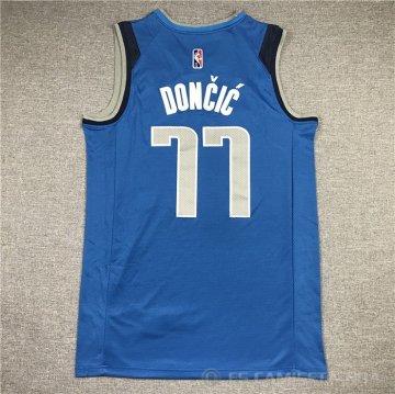 Camiseta Luka Doncic #77 Dallas Mavericks Icon 2021 Azul