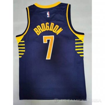 Camiseta Malcolm Brogdon NO 7 Indiana Pacers Icon Azul