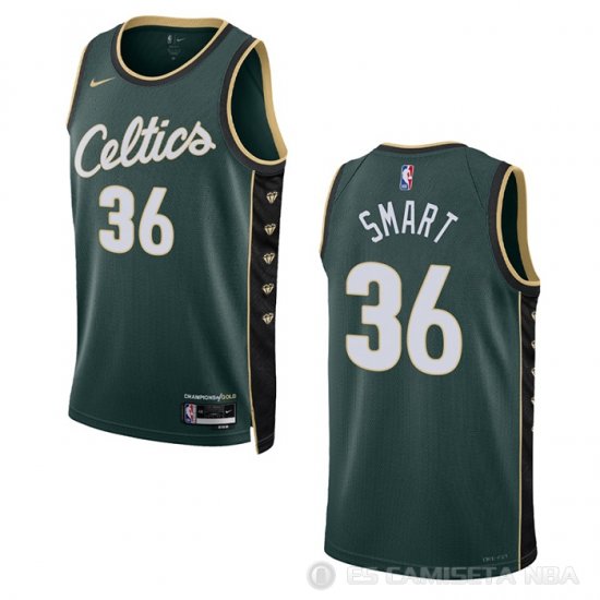 Camiseta Marcus Smart #36 Boston Celtics Ciudad 2022-23 Verde - Haga un click en la imagen para cerrar