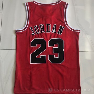 Camiseta Michael Jordan NO 23 Chicago Bulls Mitchell & Ness 1995-96 Rojo