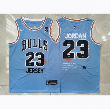 Camiseta Michael Jordan NO 23 Chicago Bulls Retro Azul
