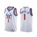 Camiseta Michael Porter Jr. NO 1 Denver Nuggets Earned 2020-21 Blanco