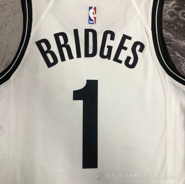 Camiseta Mikal Bridges #1 Brooklyn Nets Association 2022-23 Blanco