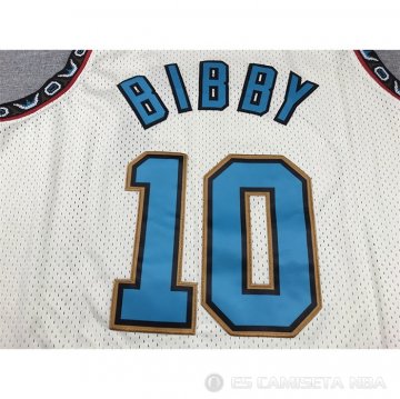 Camiseta Mike Bibby #10 Memphis Grizzlies Mitchell & Ness Chainstitch Crema