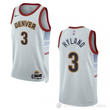 Camiseta Nahshon Hyland #3 Denver Nuggets Ciudad 2022-23 Blanco