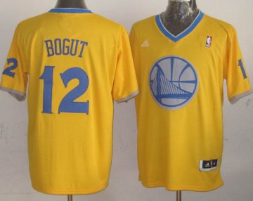 Camiseta Bogut #12 Warriors 2013 Navidad Amarillo