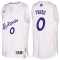 Camiseta Nick Young #0 Los Angeles Lakers Navidad 2016 Blanco