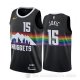 Camiseta Nikola Jokic #15 Denver Nuggets Ciudad 2019-20 Negro