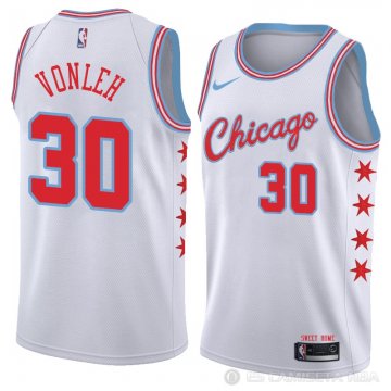 Camiseta Noah Vonleh #30 Chicago Bulls Ciudad 2018 Blanco