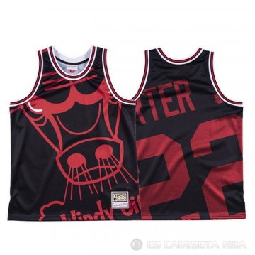 Camiseta Otto Porter Jr. #22 Chicago Bulls Mitchell & Ness Big Face Negro