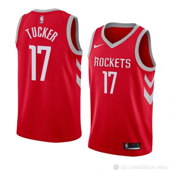 Camiseta P.j. Tucker #17 Houston Rockets Icon 2018 Rojo - Haga un click en la imagen para cerrar