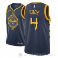Camiseta Quinn Cook #4 Golden State Warriors Ciudad 2018-19 Azul