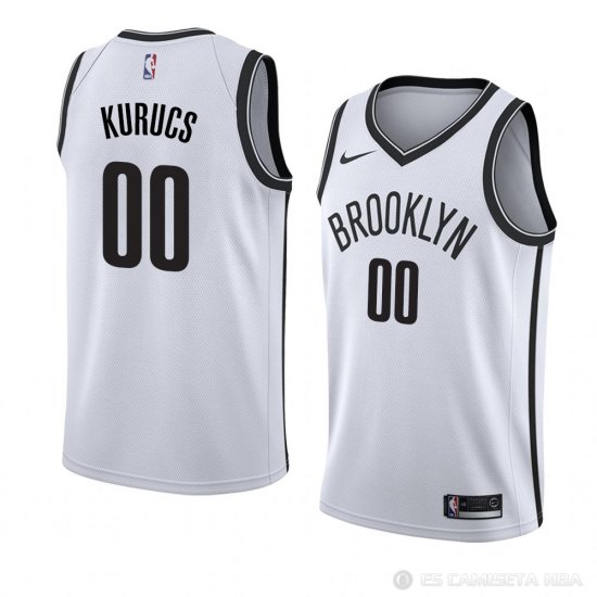 Camiseta Rodions Kurucs #00 Brooklyn Nets Association 2018 Blanco - Haga un click en la imagen para cerrar
