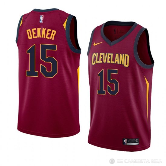 Camiseta Sam Dekker #15 Cleveland Cavaliers Icon 2018 Rojo - Haga un click en la imagen para cerrar