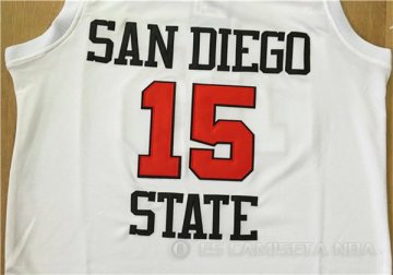 Camiseta San Diego State Leonard #15 NCAA Blanco