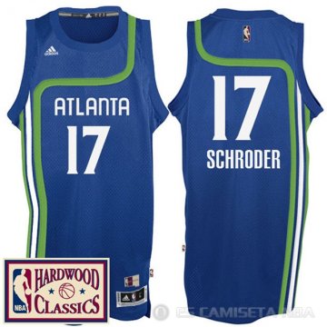 Camiseta Schroder #17 Atlanta Hawks Retro Azul