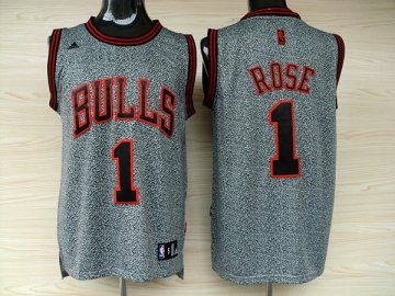 Camiseta Rose #1 Bulls 2013 Moda Estatica Gris
