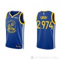 Camiseta Stephen Curry 2974th Golden State Warriors 3 Points Azul