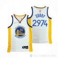 Camiseta Stephen Curry 2974th Golden State Warriors 3 Points Blanco