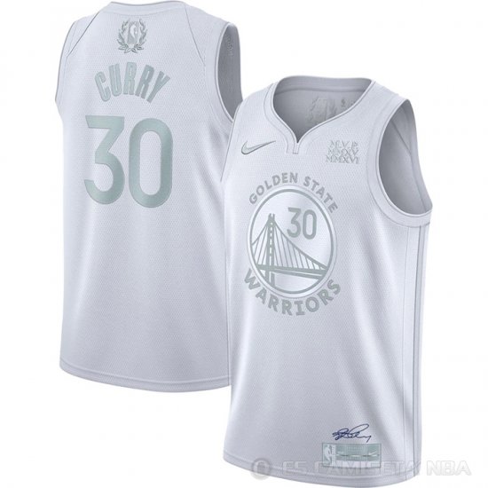 Camiseta Stephen Curry #30 Golden State Warriors MVP Blanco - Haga un click en la imagen para cerrar