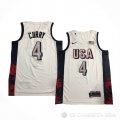 Camiseta Stephen Curry #4 USA 2024 Blanco