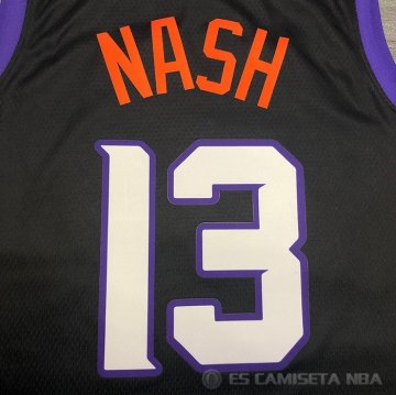 Camiseta Steve Nash NO 13 Phoenix Suns Ciudad 2020-21 Negro