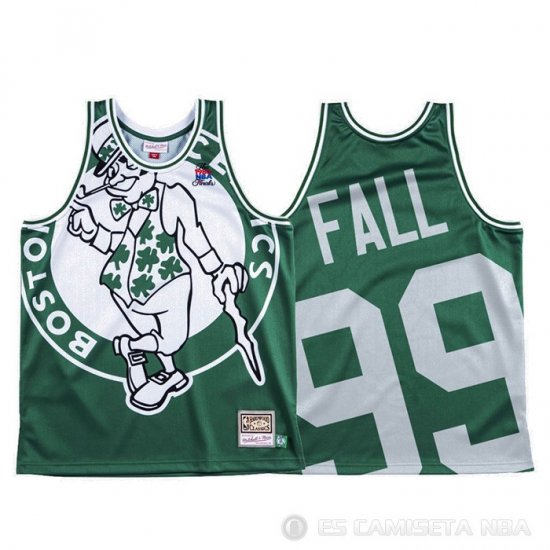 Camiseta Tacko Fall #99 Boston Celtics Mitchell & Ness Big Face Verde - Haga un click en la imagen para cerrar