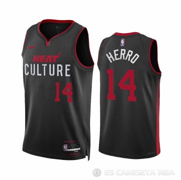 Camiseta Tyler Herro #14 Miami Heat Ciudad 2023-24 Negro