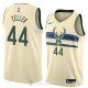 Camiseta Tyler Zeller #44 Milwaukee Bucks Ciudad 2018 Crema