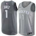 Camiseta Tyus Jones #1 Minnesota Timberwolves Ciudad 2018 Gris