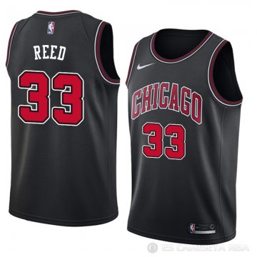 Camiseta Willie Reed #33 Chicago Bulls Statement 2018 Negro