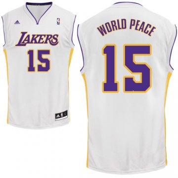 Camiseta World Peace #15 Los Angeles Lakers Blanco