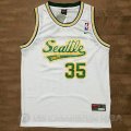 Camiseta retro Durant Sonics #35 Seattle SuperSonics Blanco