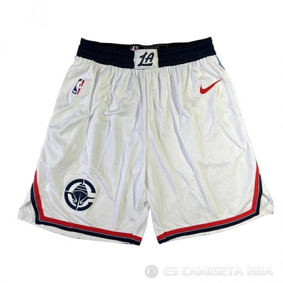 Pantalone Los Angeles Clippers Association 2024-25 Blanco - Haga un click en la imagen para cerrar