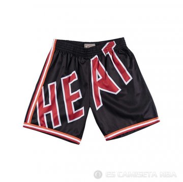 Pantalone Miami Heat Mitchell & Ness Big Face Negro