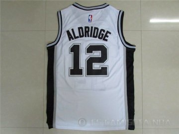 Camiseta Aldridge #12 San Antonio Spurs Blanco