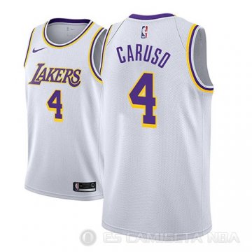 Camiseta Alex Caruso #4 Los Angeles Lakers Association 2018-19 Blanco