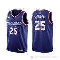 Camiseta Ben Simmons #25 Philadelphia 76ers Ciudad 2019-20 Azul