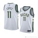 Camiseta Brook Lopez #11 Milwaukee Bucks Association 2018 Blanco