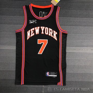 Camiseta Carmelo Anthony #7 New York Knicks Ciudad 2021-22 Negro