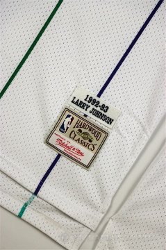 Camiseta Retro Johnson #2 Charlotte Hornets Blanco