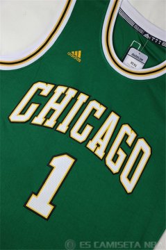 Camiseta Rose #1 Chicago Bulls Verde