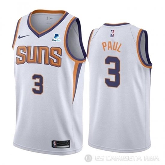 Camiseta Chris Paul NO 3 Phoenix Suns Association 2021 Blanco - Haga un click en la imagen para cerrar