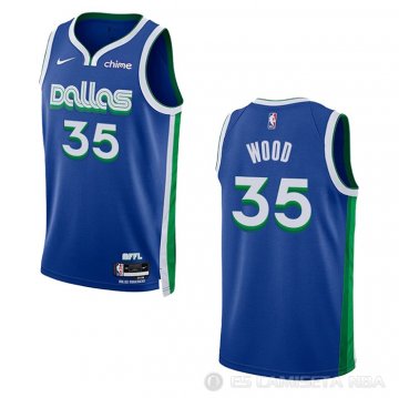 Camiseta Christian Wood #35 Dallas Mavericks Ciudad 2022-23 Azul